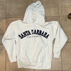 Santa Barbara California White Hoodie